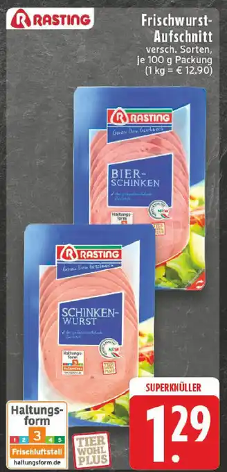 Edeka RASTING Frischwurst- Aufschnitt Angebot