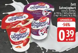 Edeka Zott Sahnejoghurt Angebot