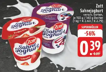Edeka Zott Sahnejoghurt Angebot