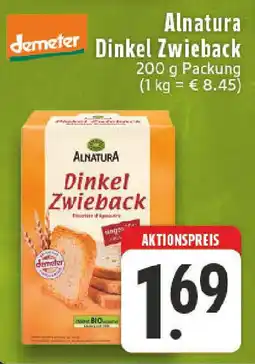 Edeka demeter Alnatura Dinkel Zwieback Angebot