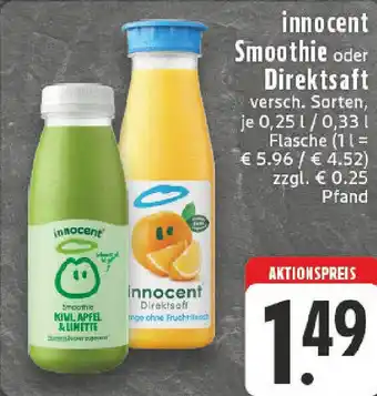 Edeka innocent Smoothie oder Direktsaft Angebot