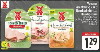 Edeka Veganer Schinken Spicker, Hauchschnitt oder Hauchgenuss Angebot
