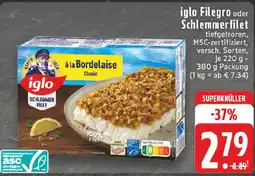 Edeka iglo Filegro oder Schlemmerfilet Angebot