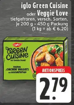 Edeka iglo Green Cuisine oder Veggie Love Angebot