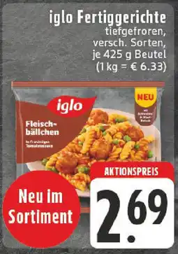 Edeka iglo Fertiggerichte Angebot
