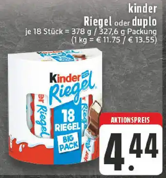Edeka kinder Riegel oder duplo Angebot
