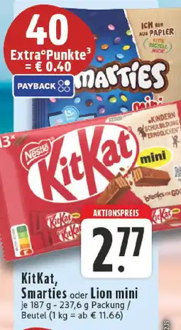 Edeka Nestle KitKat, Smarties oder Lion mini Angebot