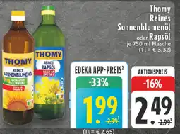 Edeka Thomy Reines Sonnenblumenöl oder Rapsöl Angebot
