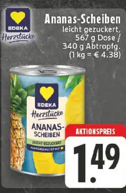 Edeka EDEKA Herzstücke Ananas-Scheiben Angebot