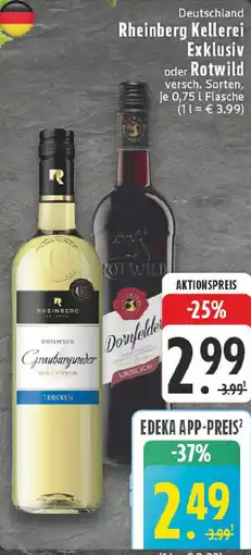 Edeka Rheinberg Kellerei Exklusiv oder Rotwild Angebot