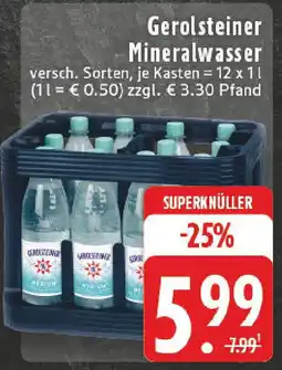 Edeka Gerolsteiner Mineralwasser Angebot
