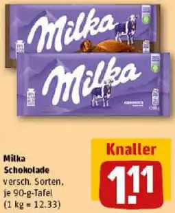 REWE Milka Schokolade Angebot