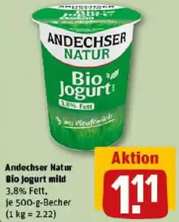 REWE Andechser Natur Bio Jogurt mild Angebot