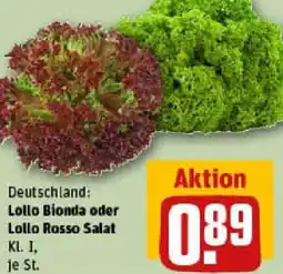 REWE Lollo Bionda oder Lollo Rosso Salat Angebot