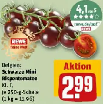 REWE Schwarze Mini Rispentomaten Angebot