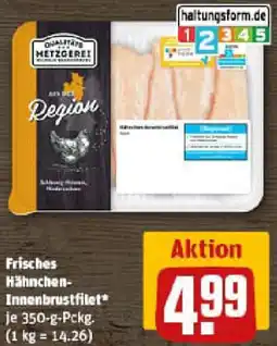 REWE Frisches Hähnchen Innenbrustfilet Angebot