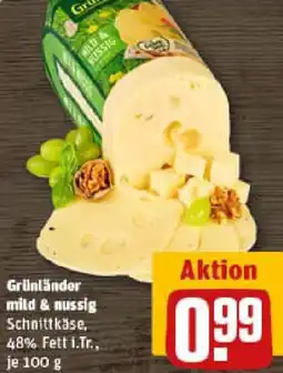 REWE Grünlander mild & nussig Angebot