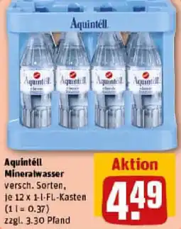 REWE Aquintéll Mineralwasser Angebot