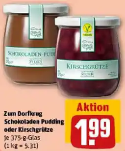 REWE Zum Dorfkrug Schokoladen Pudding oder Kirschgrütze Angebot