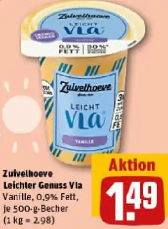 REWE Zuivelhoeve Leichter Genuss Vla Angebot