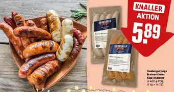 REWE Hamburger Jungs Bratwurst oder Käse-Krakauer Angebot