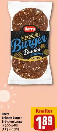 REWE Harry Brioche Burger Brötchen Lauge Angebot