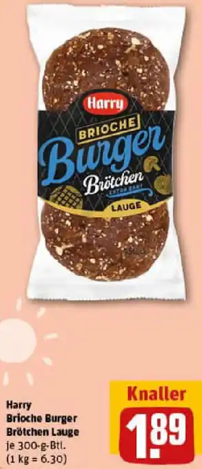 REWE Harry Brioche Burger Brötchen Lauge Angebot