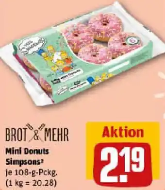 REWE BROT & MEHR Mini Donuts Simpsons Angebot