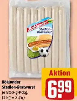 REWE Böklunder Stadion-Bratwurst Angebot