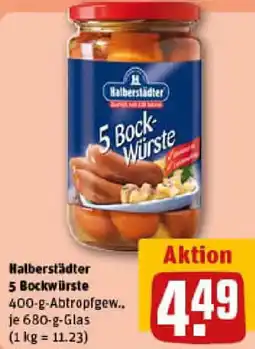 REWE Halberstädter 5 Bockwürste Angebot