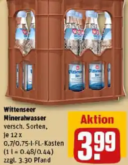REWE Wittenseer Mineralwasser Angebot