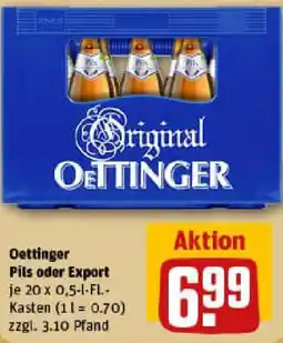 REWE Oettinger Pils oder Export Angebot