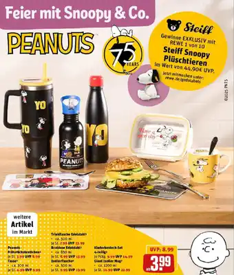 REWE Peanuts Frühstücksbrettchen Angebot