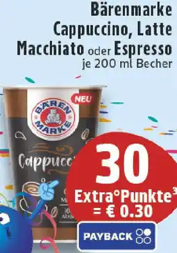 Edeka Bärenmarke Cappuccino, Latte Macchiato oder Espresso Angebot
