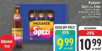 Edeka Paulaner Spezi oder Limo Angebot