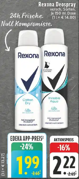 Edeka Rexona Deospray Angebot