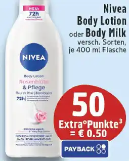 Edeka Nivea Body Lotion oder Body Milk Angebot