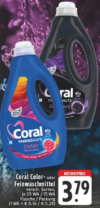 Edeka Coral Color- oder Feinwaschmittel Angebot