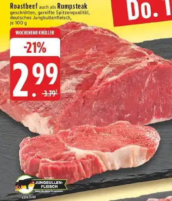Edeka Roastbeef auch als Rumpsteak Angebot