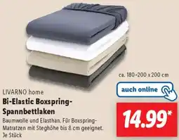 Lidl LIVARNO home Bi-Elastic Boxspring Spannbettlaken Angebot