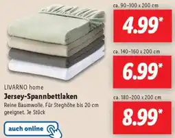Lidl LIVARNO home Jersey-Spannbettlaken Angebot