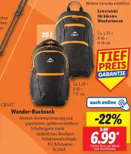 Lidl CRIVIT Wander-Rucksack Angebot