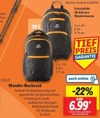Lidl CRIVIT Wander-Rucksack Angebot