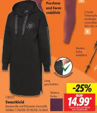 Lidl CRIVIT Sweatkleid Angebot