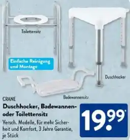 Aldi Süd CRANE Duschhocker, Badewannen oder Toilettensitz Angebot