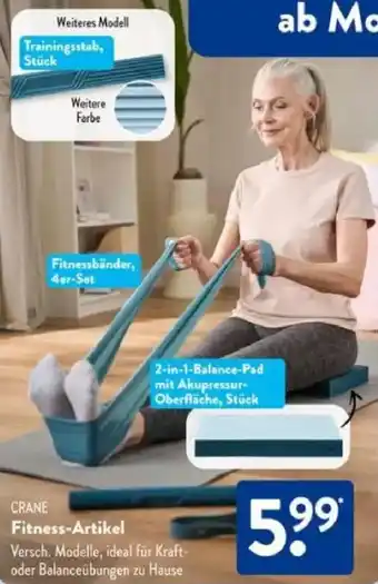 Aldi Süd CRANE Fitness-Artikel Angebot