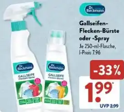 Aldi Süd Dr Beckmann Gallseifen Flecken-Bürste oder Spray Angebot