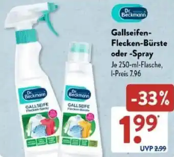 Aldi Süd Dr Beckmann Gallseifen Flecken-Bürste oder Spray Angebot