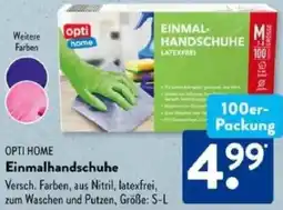 Aldi Süd OPTI HOME Einmalhandschuhe Angebot