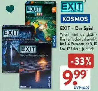 Aldi Süd KOSMOS EXIT - Das Spiel Angebot